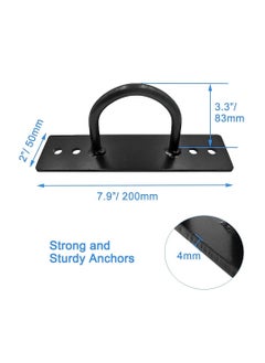 KASTWAVE Wall Ceiling Mount Anchor Bracket, KASTWAVE Battle Rope Hook Anchor for Suspension Straps Gymnastic Rings Hammock Battle Ropes Fits Weight Strength Training Systems Boxing Equipment  - Image 5