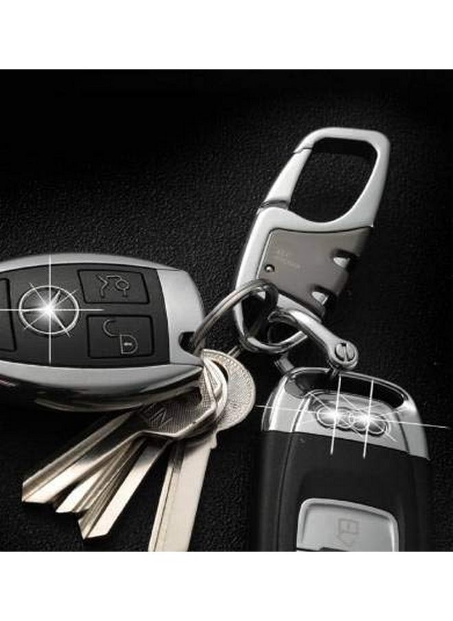 TechPro Hook Locking Silver Metal Key Ring Key Chain Key Ring  - Image 3