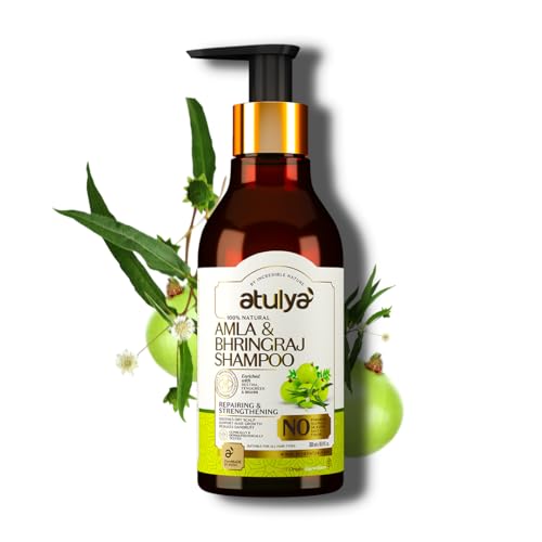 Atulya Amla & Bhringraj Hair Shampoo | Anti-Hair Fall Shampoo | Anti-Dandruff Shampoo | SLS & Paraben Free - 300ml - Image 1
