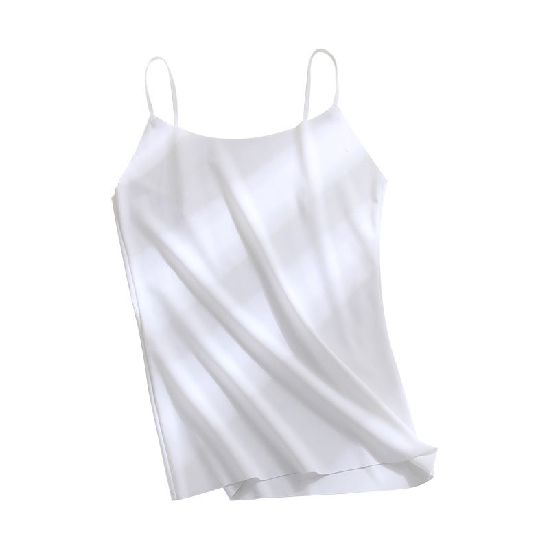 Ladies Ice Silk One-Piece Strapless Seamless Thin Korean Style Slimming Underwear Bandeau Inner Wear Beautiful Back Vest Nude
