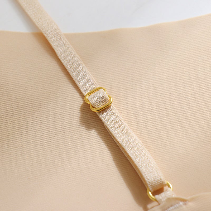 Ladies Ice Silk One-Piece Strapless Seamless Thin Korean Style Slimming Underwear Bandeau Inner Wear Beautiful Back Vest Nude