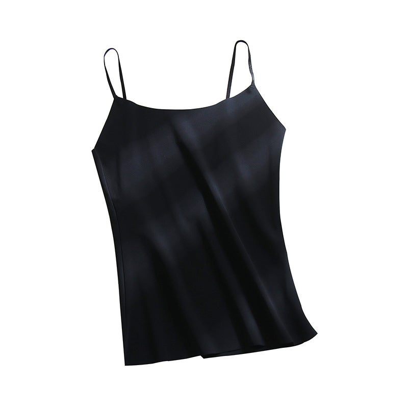 Ladies Ice Silk One-Piece Strapless Seamless Thin Korean Style Slimming Underwear Bandeau Inner Wear Beautiful Back Vest Nude
