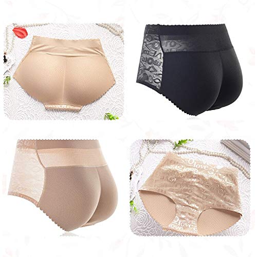 CUGBO 2 Pack Hip Enhancer Butt Lifted Underwear Seamless Fake Padded Briefs Shapewear Pantie Body Shorts for Women Ladies (S) - Image 3