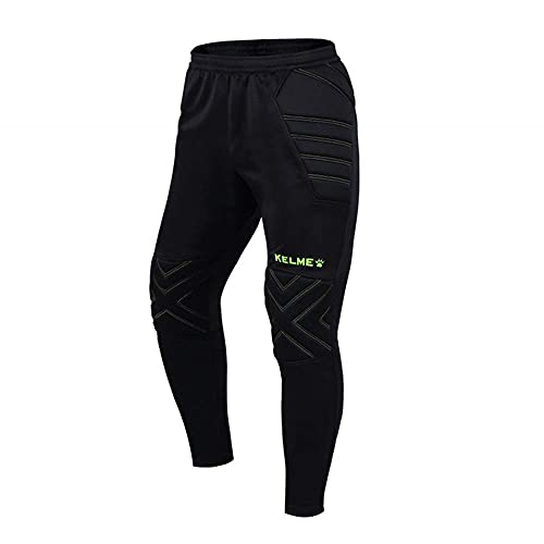 KELME Soccer Goalkeeper Pants Pro with Protection Pads – Padded Soccer Goalie Pants – Kids, Youth and Adults Sizes (Black/Yellow, X-Small) - Image 3