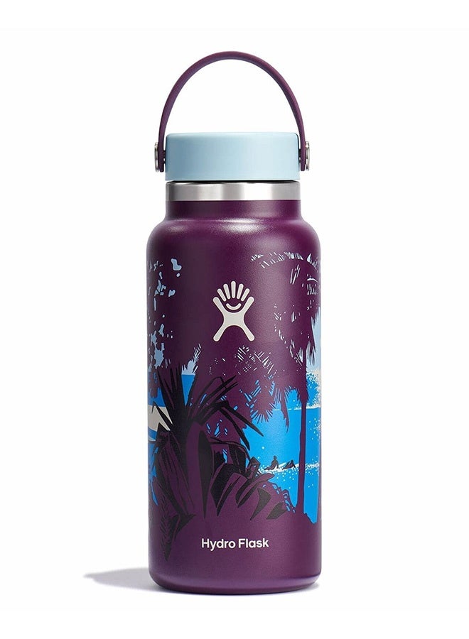 Hydro Flask Kailah Ogawa 32oz Stainless Steel Wide Mouth Limited Edition TempShield Leakproof Water Bottle BPA-Free, Non-Toxic - Image 1