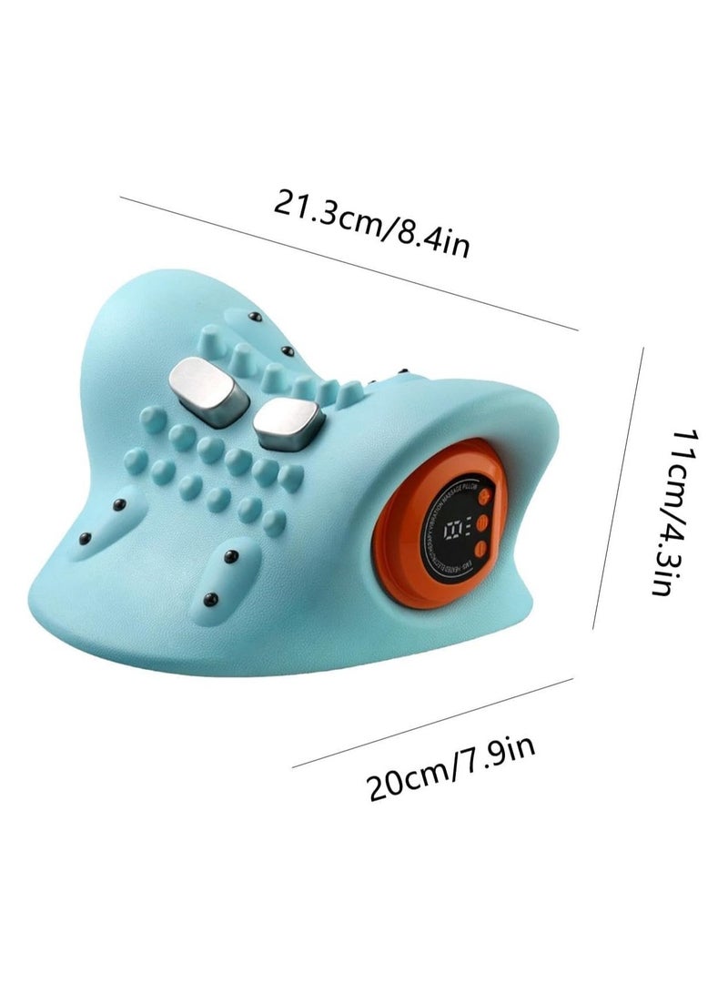 Generic Neck pain Shoulder massager, Neck massager relaxer, portable heated shiatsu massage pillow, back, neck and shoulder cervical traction device  - Image 3