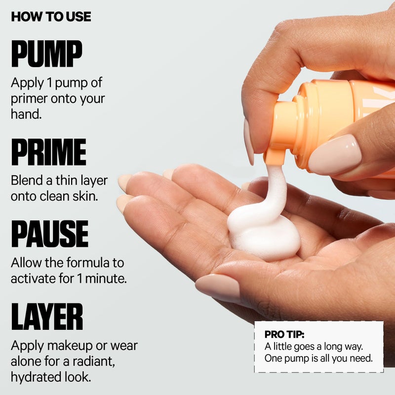 Milk Makeup Cloud Glow Foam Brightening Primer â€“ Face Primer Holds Makeup for Up to 12 Hours + Brightens Skin â€“ Hydrating, Lightweight, Silicone-Free Foam with Naturally Glowy Finish â€“ 0.91 oz - Image 5