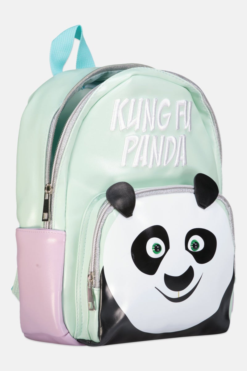 DreamWorks حقيبة ظهر كينغ فو باندا للبنات 30 سم ارتفاع × 26 سم عرض × 8 سم عمق، مجموعة خضراء - Image 3