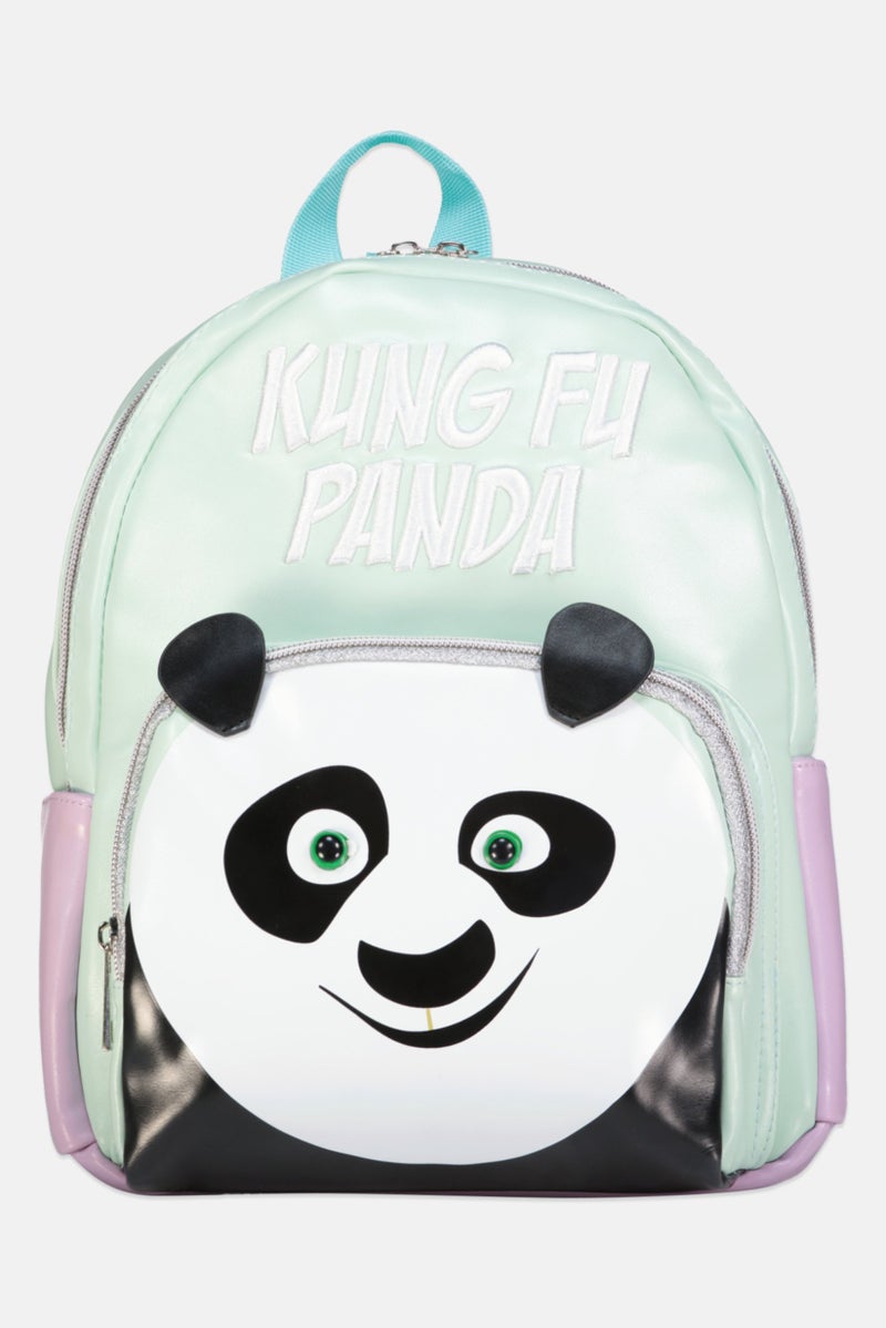 DreamWorks حقيبة ظهر كينغ فو باندا للبنات 30 سم ارتفاع × 26 سم عرض × 8 سم عمق، مجموعة خضراء - Image 1