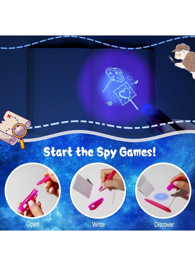 Jimmidda Invisible Ink Pen Spy Game For Kids, Party Favors Toys For Girls Boys, Magic Markers For Boys Girls Fun Outdoor Toys, Birthday Christmas Gift For 6-13 Year Old Girls Boys (14Pcs+Black Notebooks) - Image 3