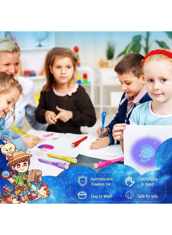 Jimmidda Invisible Ink Pen Spy Game For Kids, Party Favors Toys For Girls Boys, Magic Markers For Boys Girls Fun Outdoor Toys, Birthday Christmas Gift For 6-13 Year Old Girls Boys (14Pcs+Black Notebooks) - Image 2