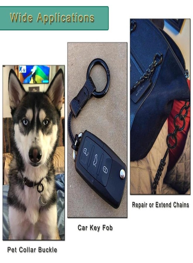 EVALUEMART Zinc Alloy Spring O Ring 20mm | Round Carabiner Snap Clip Trigger Keyring Buckle | Strong Metal O Ring for Bags Purses Luggage Handicrafts DIY Projects and Everyday Accessories - Image 5