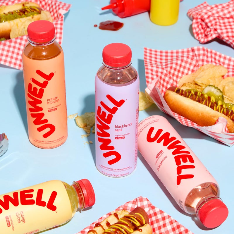 Unwell Hydration Electrolyte Drink For Rapid Hydration + Focus - Blackberry Acai, 12 Pack - Image 4