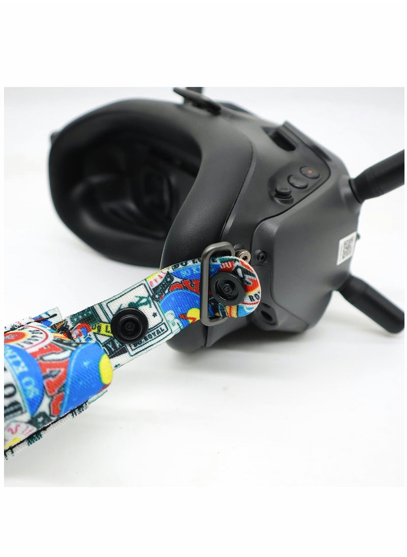 SYOSI - Graffiti Color Goggles Fixed Bandage Headband for DJI FPV Goggles V2 Adjustable Removable Goggles Headband Kit with 30cm Power Cord 3 in 1 Storage Pad Accessories - Image 1