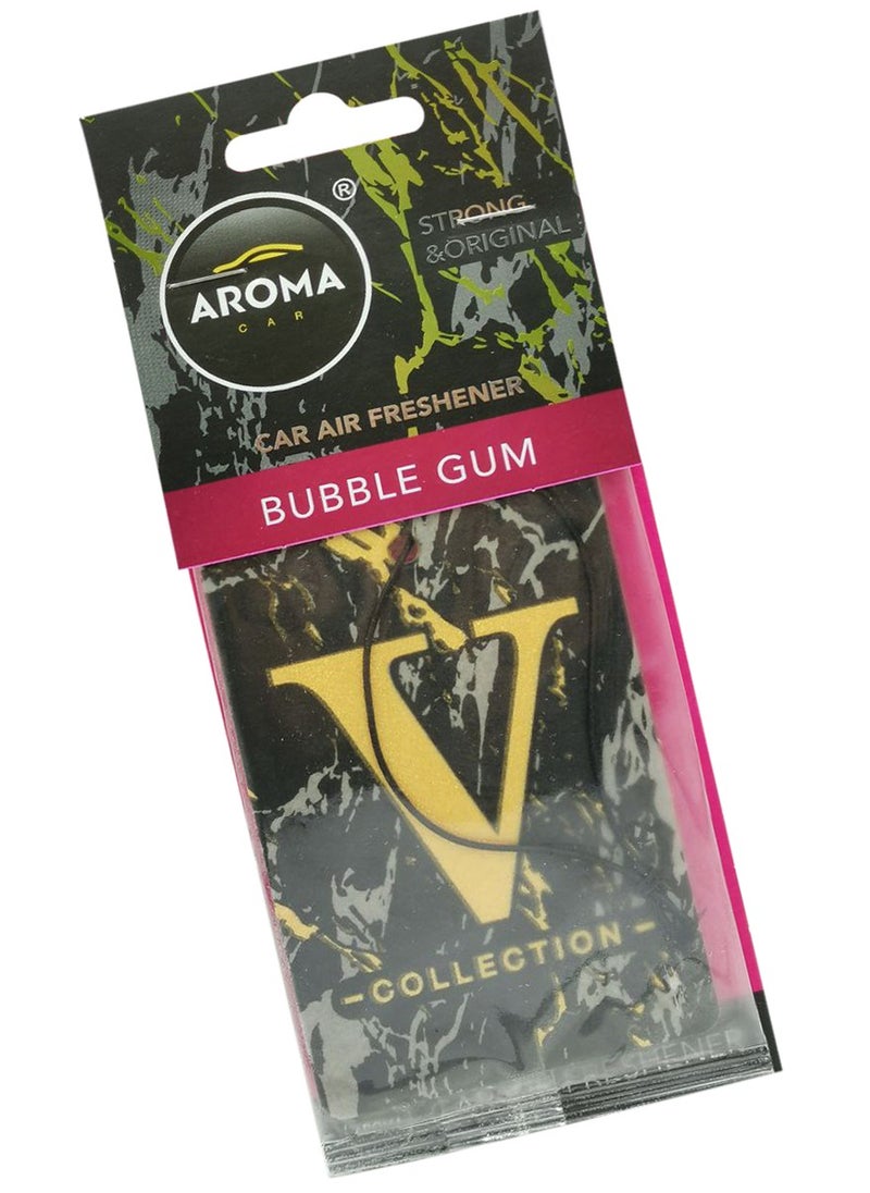Aroma - Aroma V Collection  Bubble Gum Scented Car Air Freshener, LongLasting Fragrance - Image 1