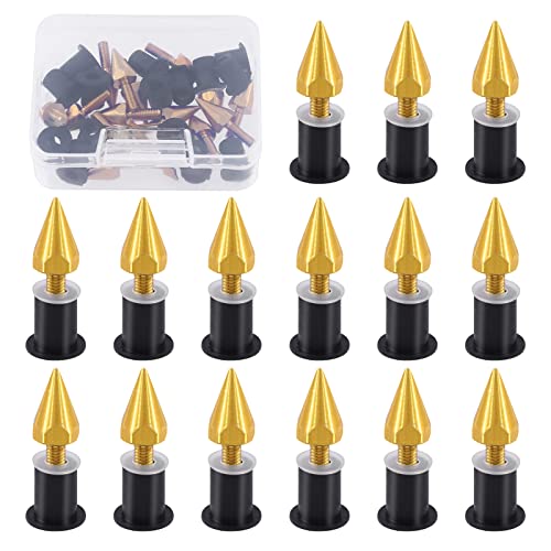 Rustark مسامير زجاج الرياح للدراجات النارية من روستارك 15 قطعة من الألمنيوم (ذهبي) - Image 1