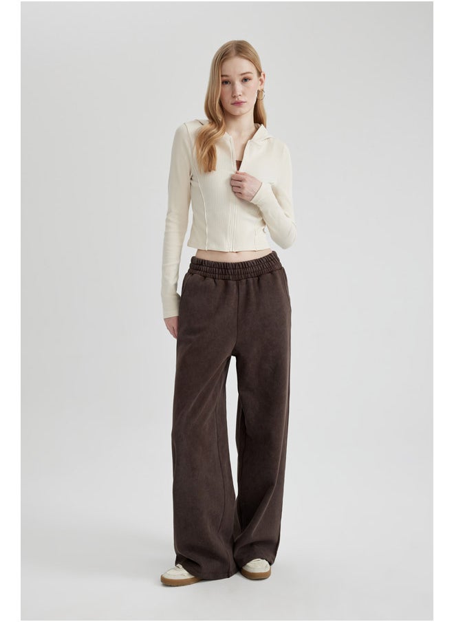 DeFacto - Woman Wide Leg Knitted Trousers - Image 1