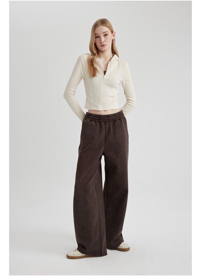 DeFacto - Woman Wide Leg Knitted Trousers - Image 1