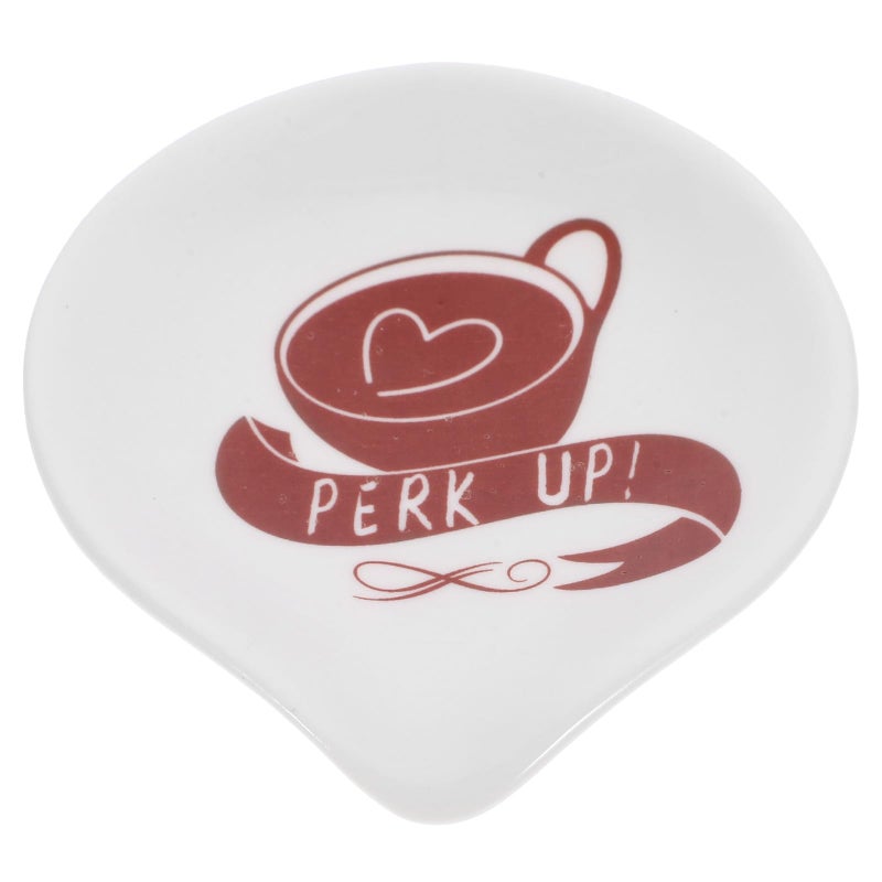 Ceramic Spoon Rest for Kitchen Countertop Small Smooth Scoop Holder with Pointed Edge - Image 2