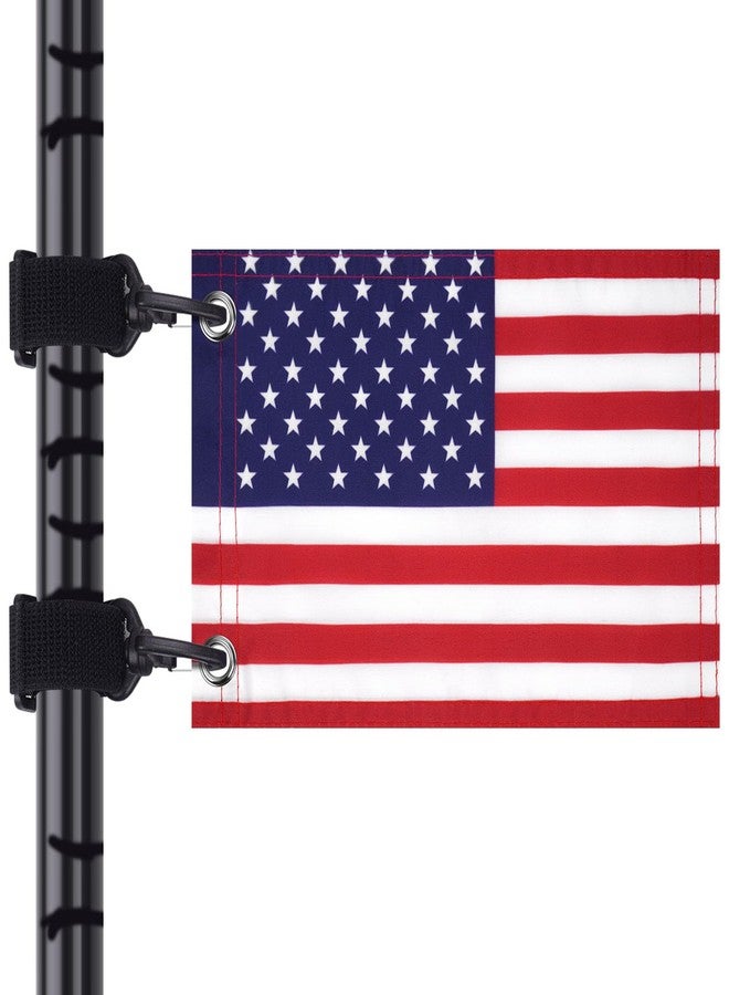 Rolitwils USA Golf Cart Flag - 12" x 18" Easy-Install American Flag with Elastic Strap Bracket - Golf Cart Accessories, Boat and Bicycle US Flag（2 Pack） (2 Pack Upgrade) - Image 2
