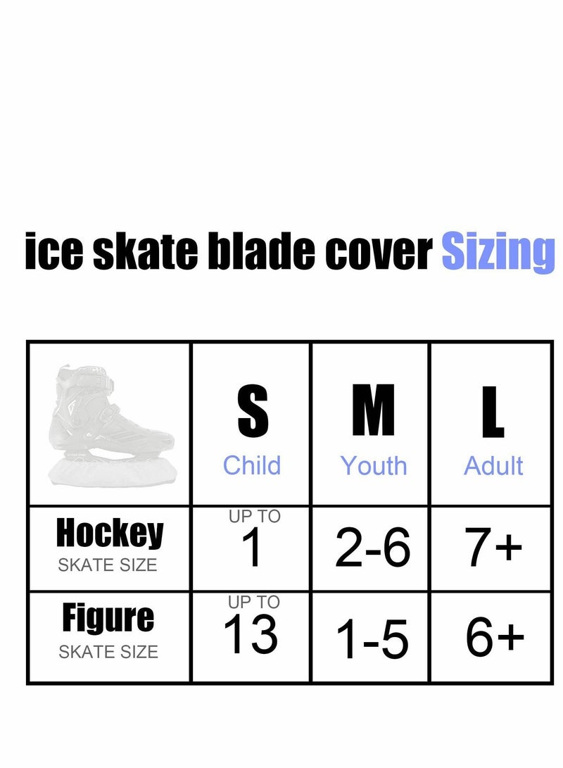 Generic Ice Skate Blade Covers, Skate Guards, Guards for Hockey Skates, Figure Skates and Ice Skates, Skating Soakers Cover Blades for Kids Youth Adult - Men Women Boys Girls - M - Image 2