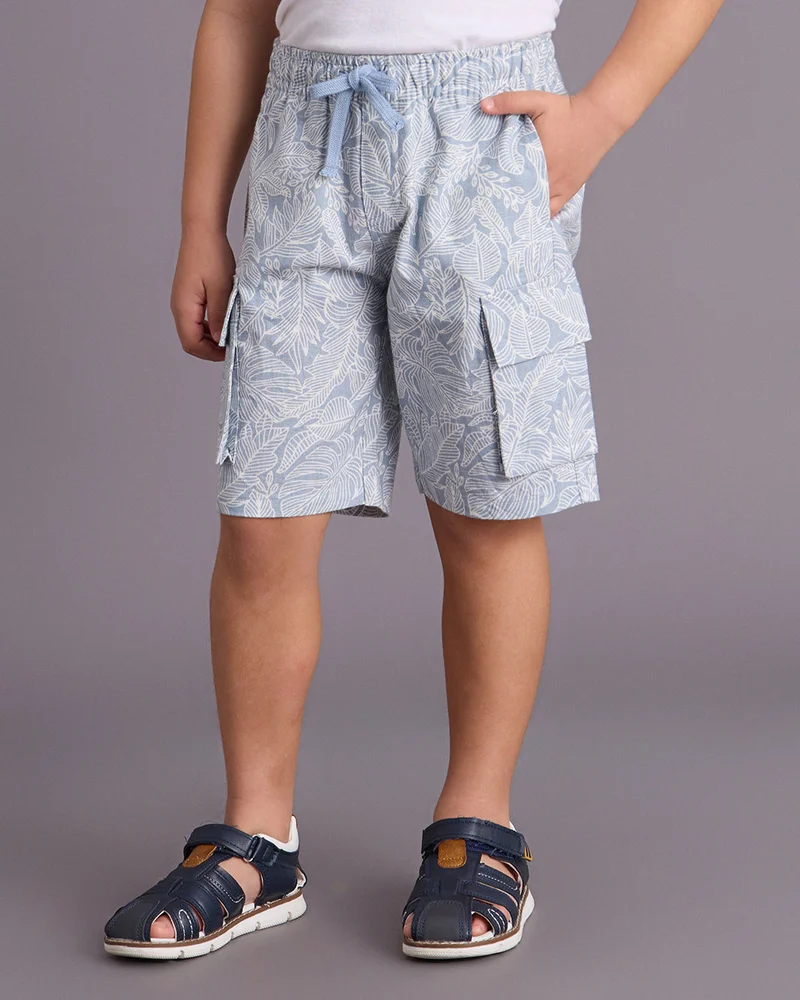 Redtag Boys Blue Cargo Active Shorts