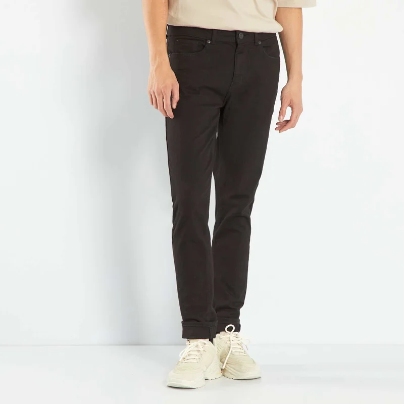 Kiabi Slim-Fit Stretch Jeans Black