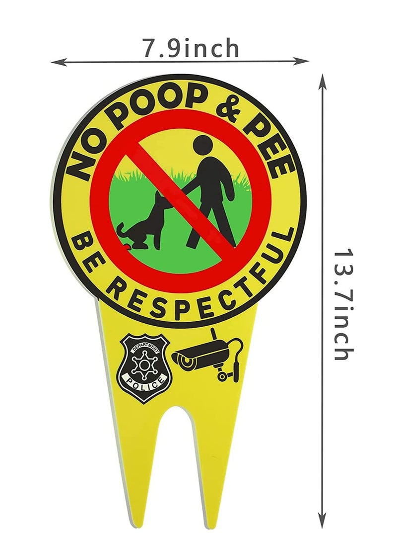 Generic - Luminous No Dog Peeing Sign - Glow in the Dark Garden Sign with Stake, Be Respectful to Your Yard - Image 1