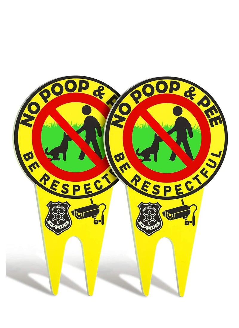 Generic - Luminous No Dog Peeing Sign - Glow in the Dark Garden Sign with Stake, Be Respectful to Your Yard - Image 1