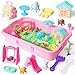Billeeit Pet Sensory Bin Sand Toy with 22lbs Green Moldable Sand Dog Cat Play Sand Kit for Boys and Girls Including 28pcs Accessories Total Sand Box Toys Gift for Kids 3 Indoor Creativity - Image 3