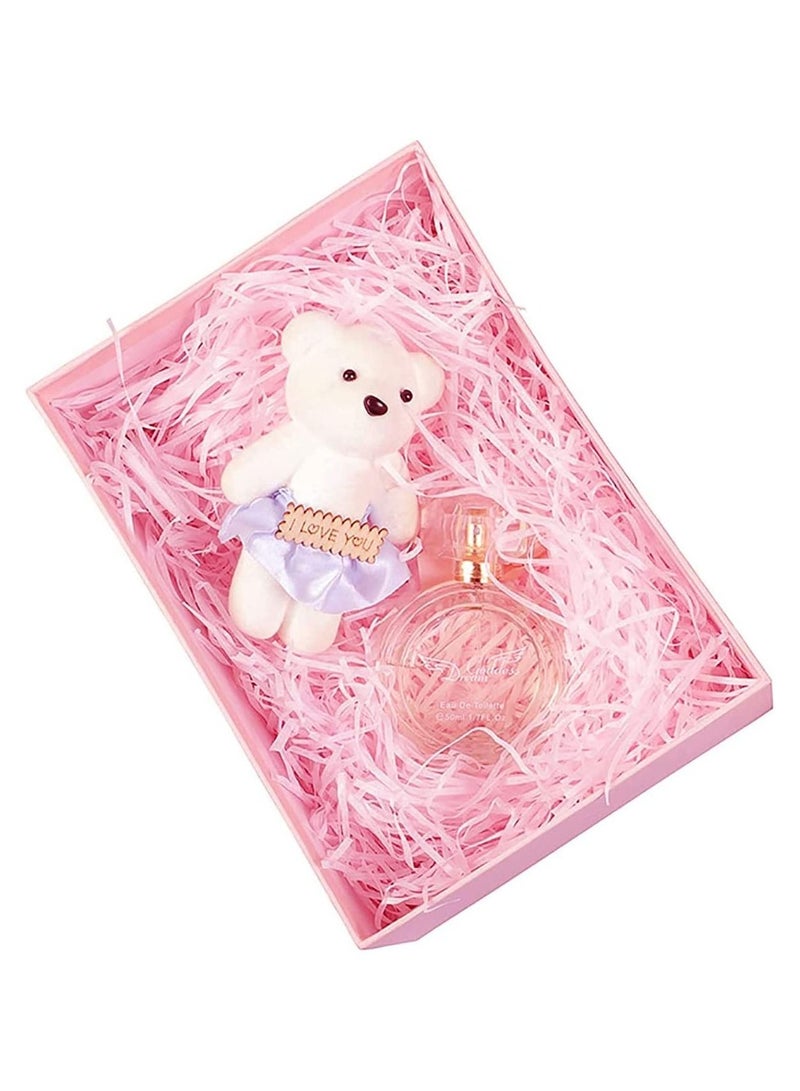 100 gram  Paper Shreds Strands Eco-friendly Shredded Crinkle Confetti Crinkle Cut Paper Filling Shredded Paper for Hamper Gift Box Filling (Baby Pink - Image 3