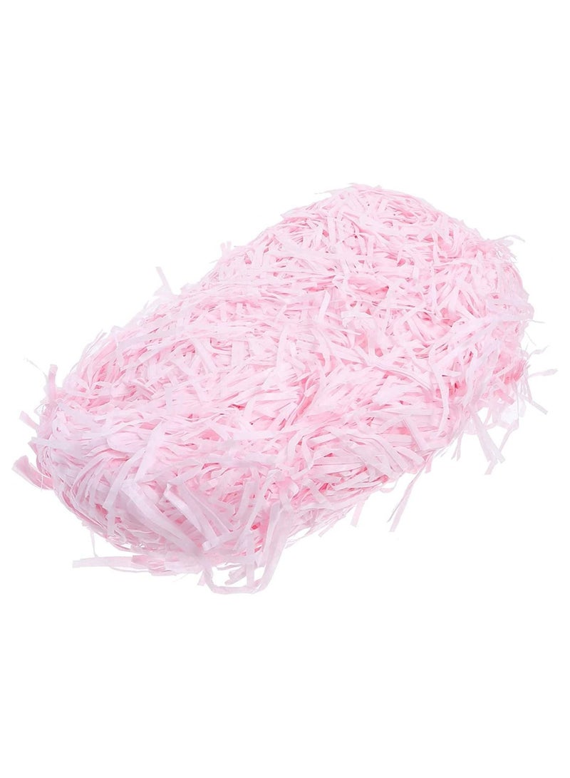 100 gram  Paper Shreds Strands Eco-friendly Shredded Crinkle Confetti Crinkle Cut Paper Filling Shredded Paper for Hamper Gift Box Filling (Baby Pink - Image 1