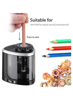 SYOSI مبراة أقلام رصاص تعمل بالبطارية ومزود طاقة مزدوج USB، تصميم آمن ومناسب لأقلام الرصاص المختلفة في المدرسة والفصول الدراسية والمكتب والمنزل  - Image 4