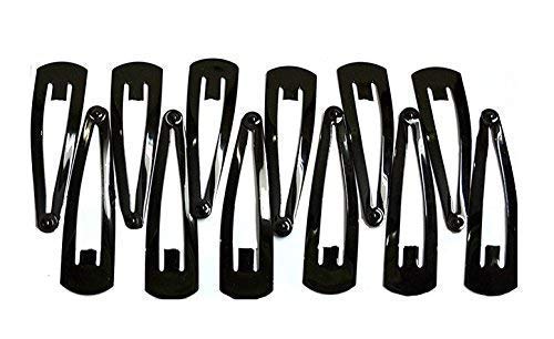 Magrido Tic Tac Hair Clips for Women & Girls (12 Pcs, 3 cm) | Black Metal Snap Hair Pins | Non-Slip Hair Accessories for Daily Use, School, Office & Party | Stylish Hair Accessories for All Hair Types - Image 1