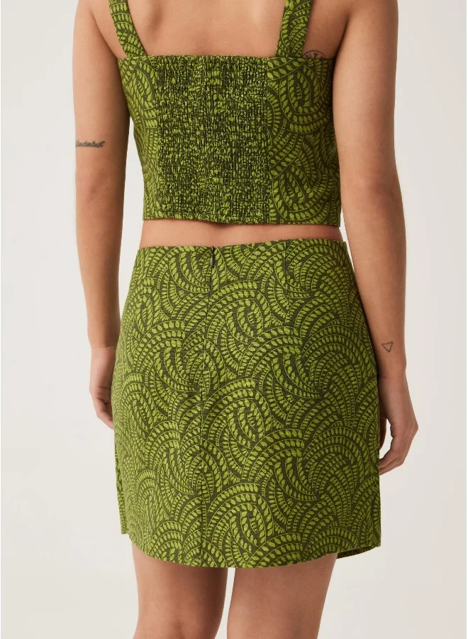 او في اس Ovs Baby Angel Sarong Skirt With All-Over Print
