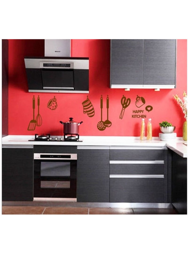Decals Design Decals Design 'Stylish Kitchen' Wall Sticker (PVC Vinyl, 60 cm x 45 cm, Brown)  - Image 2