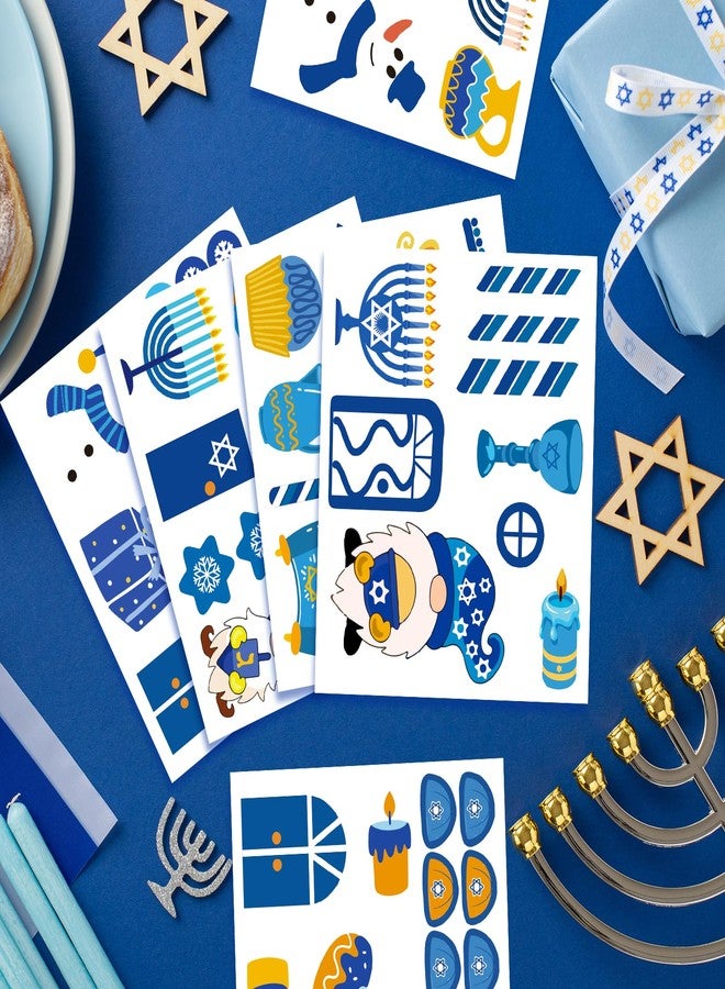 HOWAF 24 Set Hanukkah Crafts Stickers Make Your Own Chanukah Craft Kit DIY Hanukkah Gingerbread House Scene with Stickers for Chanukah Activities Party Decoration Arts Crafts - Image 5