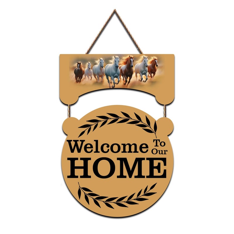 GIFTMEBAZAR Gift Me Bazar Welcome To Our Home Wall Hangings for Home Decoration Decorative Items for Home Living Room Wall Decoration Items for Living Room Home Decor Items for Living Room - Image 1