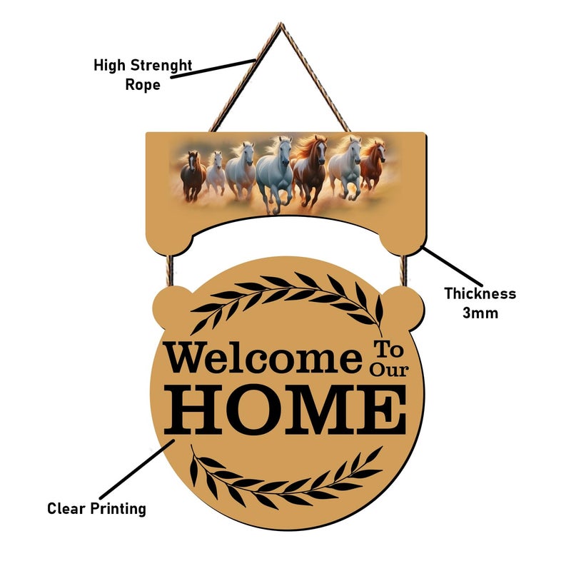 GIFTMEBAZAR Gift Me Bazar Welcome To Our Home Wall Hangings for Home Decoration Decorative Items for Home Living Room Wall Decoration Items for Living Room Home Decor Items for Living Room - Image 2