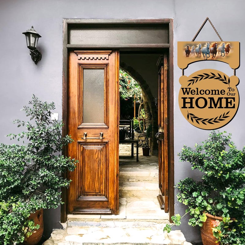 GIFTMEBAZAR Gift Me Bazar Welcome To Our Home Wall Hangings for Home Decoration Decorative Items for Home Living Room Wall Decoration Items for Living Room Home Decor Items for Living Room - Image 3