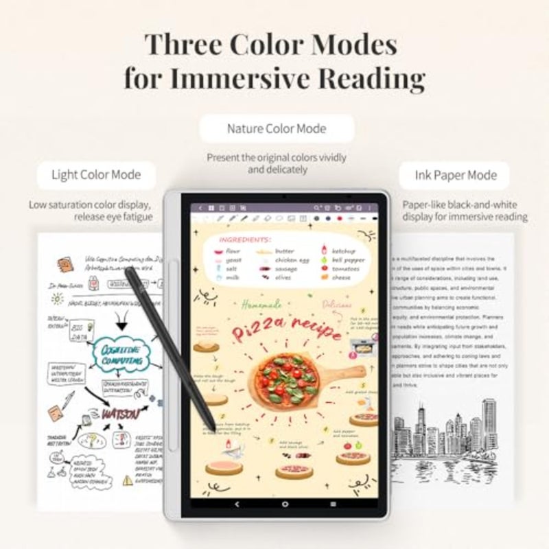 3 in 1 Color Digital Notebook 10.95'' Paper Note Taking Tablet with 16384 Pressure Levels Battery-Free X3 Pro Pencil 2 Magnetic Folio 6+128GB Magic Note Pad for Writing/Reading/Meeting/Study - Image 5