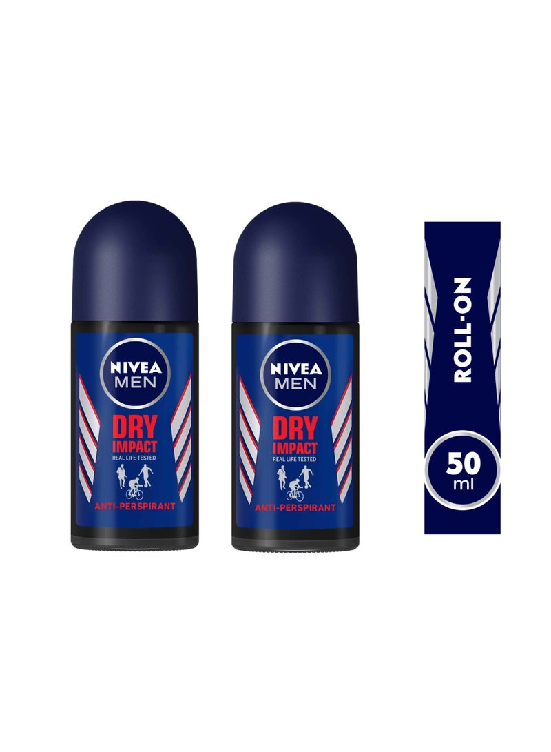 Nivea Men Deodorant Dry Impact, Roll-On 50Ml - Image 1