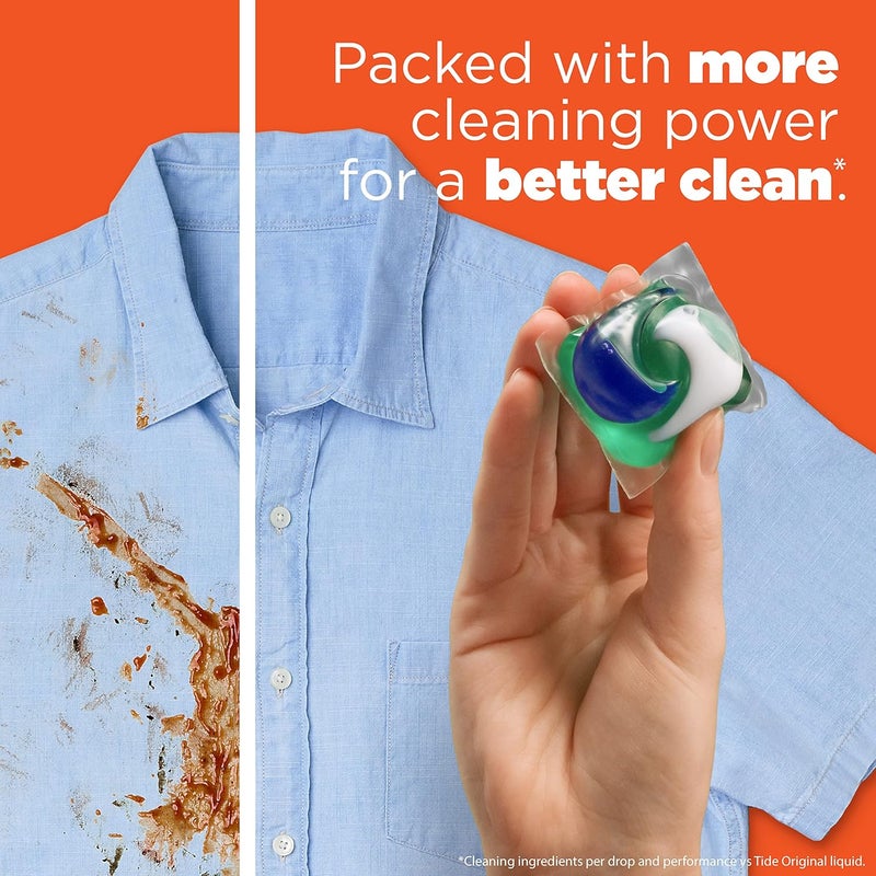 حزم Tide Pods 3 في 1، عبوات منظف ملابس برائحة Spring Meadow، 81 قطعة - Image 4