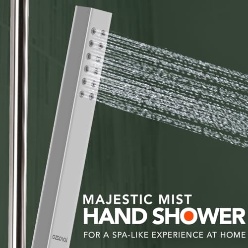 Lorazzo Majestic Mist Hand Shower for Bathroom | Complete Set with 1.5 m SS 304 Hose Pipe and Wall Hook | 1-year Lorazzo Limited Warranty - Image 2