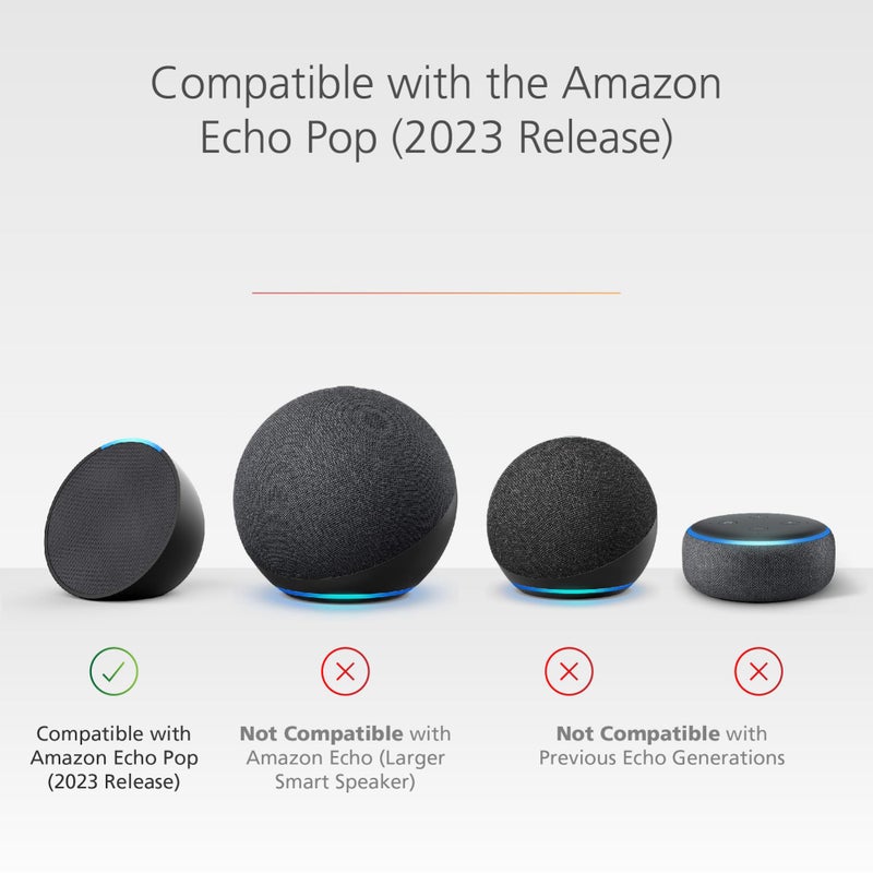 Mission Cables Made for Amazon Sleeve u0026 Faceplate | Hearts, for Echo Pop - Image 3