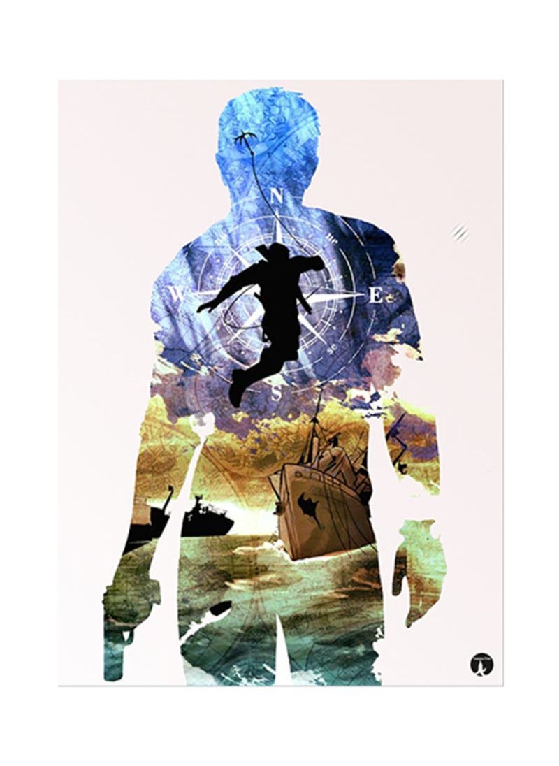 RKN Video Game Uncharted Metal Plate Poster Multicolour 15x20centimeter 
