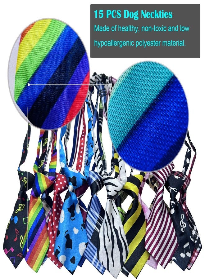 Allazone 24pcs Dog Neckties Dog Ties Adjustable Pet Neck Tie for Small Medium Puppy Cat Kitten Party Festival Birthday Gift Valentine's Holiday Wedding Assorted Doggies Grooming Supplies Accessories - Image 5