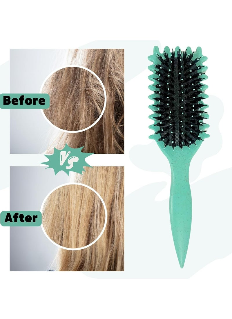 Oasisgalore - Curl Defining Brush, 2024 New Curl Brush for Curly Hair Styling Brush, Shaping and Defining Curls Comb for Women Men Less Pulling and Curl Separation (Green 1PCS) - Image 1