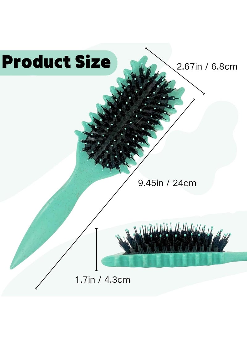 Oasisgalore - Curl Defining Brush, 2024 New Curl Brush for Curly Hair Styling Brush, Shaping and Defining Curls Comb for Women Men Less Pulling and Curl Separation (Green 1PCS) - Image 1