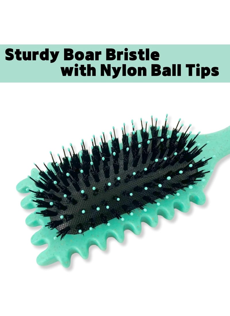 Oasisgalore - Curl Defining Brush, 2024 New Curl Brush for Curly Hair Styling Brush, Shaping and Defining Curls Comb for Women Men Less Pulling and Curl Separation (Green 1PCS) - Image 1